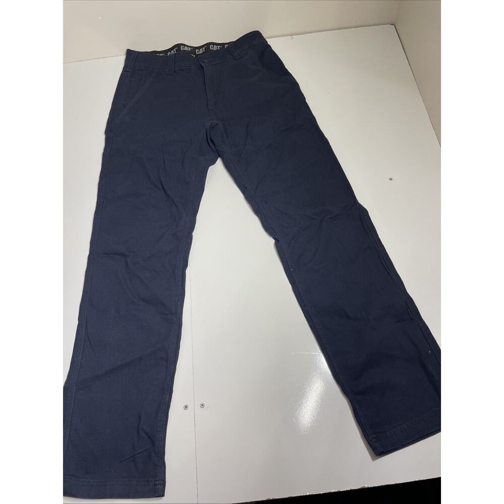 CAT Caterpillar Work Pants Utility Flex Waistband Blue 32x30